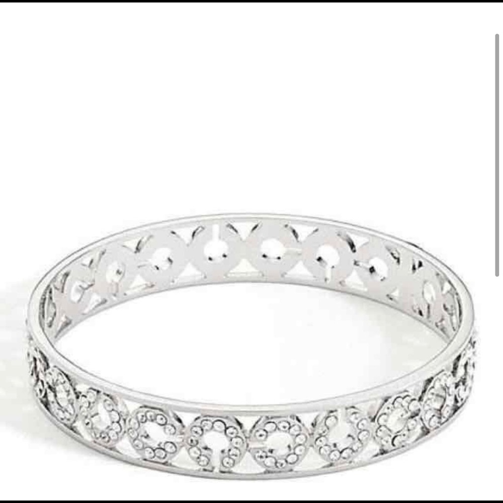 Authentic Coach op art crystal bangle